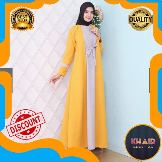  Baju  Gamis  Kekinian  Gamis  Sabyan Bahan Mosscrepe Gamis  