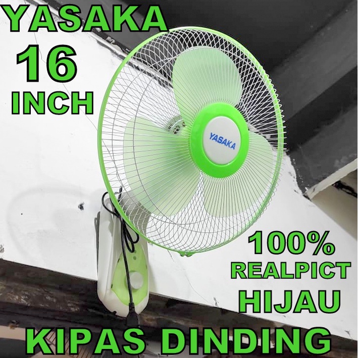 KIPAS ANGIN DINDING YASAKA 16 INCH MERAH PUTIH / KIPAS ANGIN TEMBOK / KIPAS BAGUS / KIPAS MURAH.