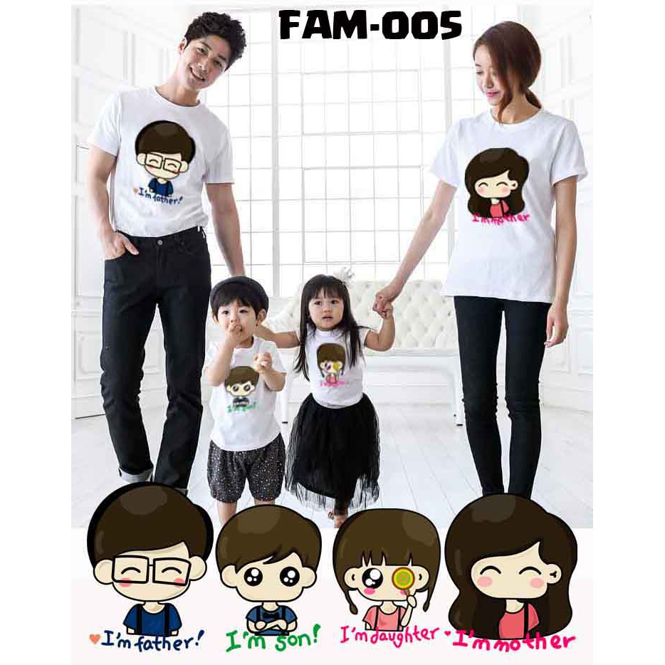 [FREE NAMA !!] Kaos Family / Couple Keluarga 100% COTTON PREMIUM