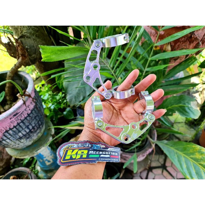 Pangkon kupingan dudukan lampu depan cnc bornfree pnp as 31 33 cb gl megapro tiger ninja scorpio vix