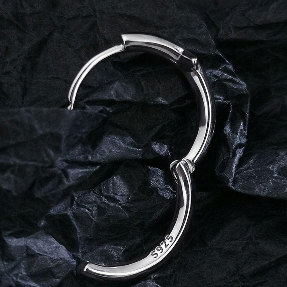 NICKOLAS1 Anting Hoop Hadiah Keren Perhiasan Punk Warna Perak Kualitas Tinggi Hip Hop Stud Earrings