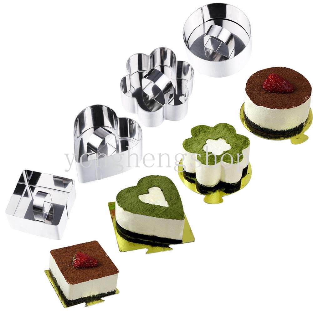 Cetakan Kue Mousses 3D Bahan Stainless Steel DIY