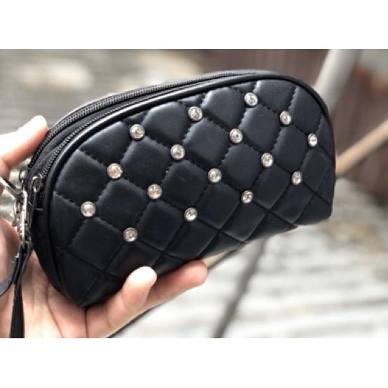 {Original} Dompet Import Chanel 2 Ruang Diamond Eka ⚡