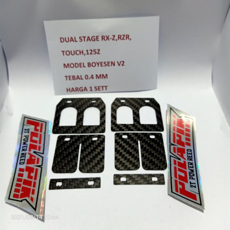 Membran dualstage boyesen RXZ lidah membran carbon rxz karbon dualstage model boyesen Plat lidah mem