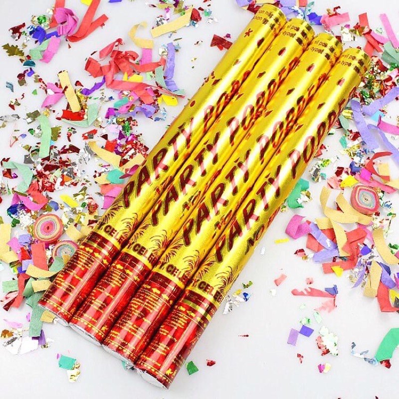 Confetti Sticker Party Popper Mini Besar Konfeti Confety Semburan Foil Kertas 20cm 30cm 60 Cm Murah