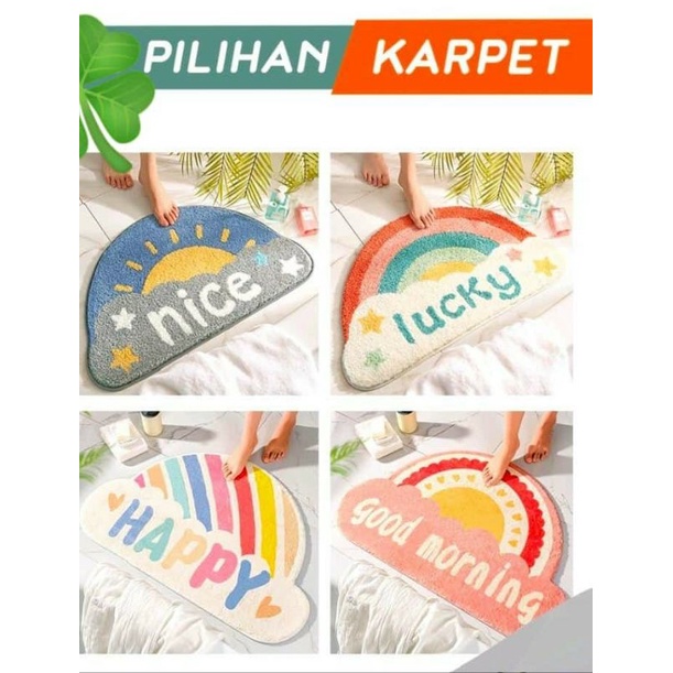 Keset Bulu Trendy Keset Kamar Mandi Keset Pintu Door Mat Trendy