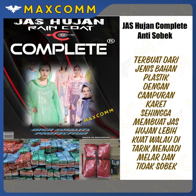 Jas Hujan Sekali Pakai Plastik Setelan dan Poncho