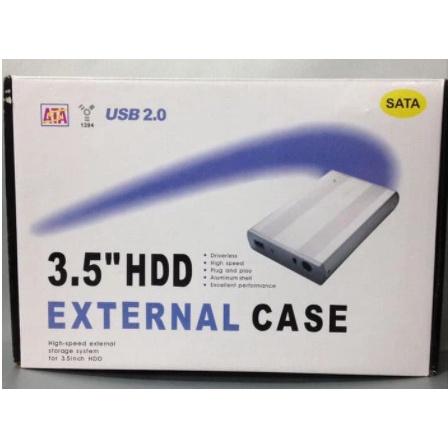 Casing Hardisk External 3.5&quot; SATA USB 2.0 HDD Case HDD Enclosure FOR PC / CASE HDD EXTERNAL PC 3.5 inch