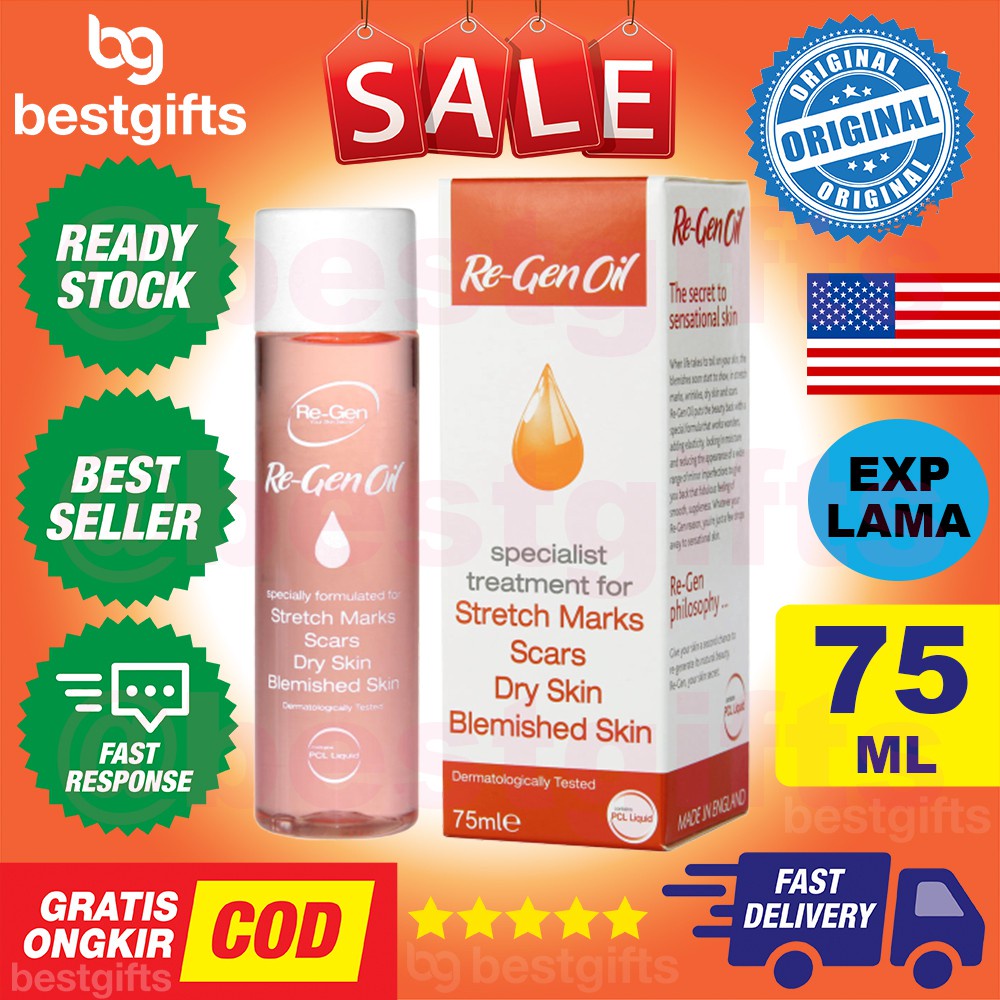 NUTRIMAX REGEN RE-GEN OIL OBAT MINYAK PENGHILANG BEKAS LUKA HAMIL STRETCHMARK SCAR DRY SKIN 75 ML