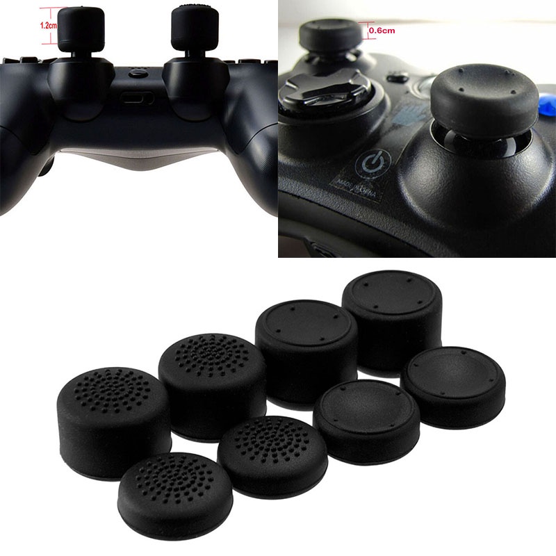 8pcs Cap Thumbstick Grip Bahan Silikon Untuk Controller Ps4