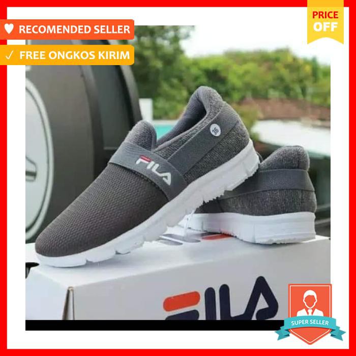 Hd Sepatu Wanita Slip On Warna Abu Biru Dongker