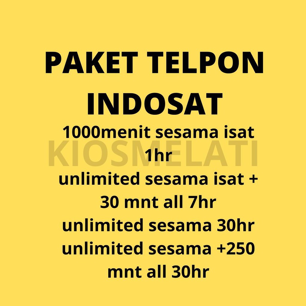 PAKET NELPON  INDOSAT /Kuota indosat