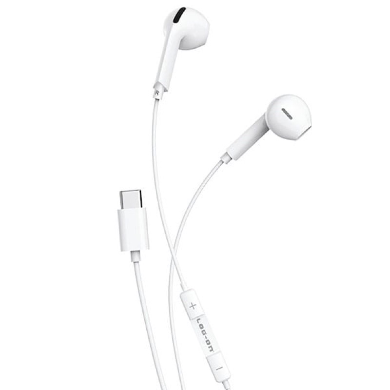 HEADSET - HF - EARPHONE LOG ON LO-HF779 / MOZART COLOKAN TYPE-C + MIC