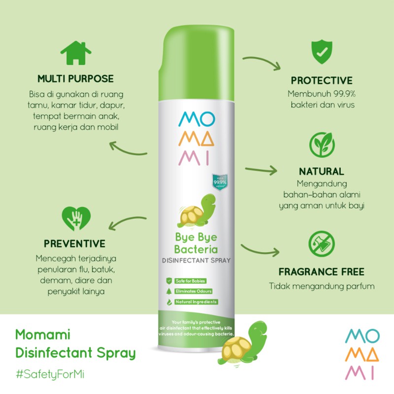 Momami Bye Bye Bacteria Disinfectant Spray 350ml