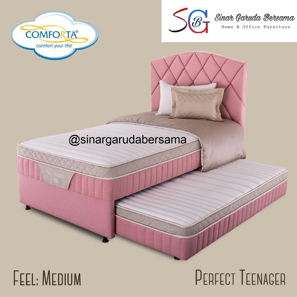 NEW COMFORTA SPRING BED 2IN1 / SPRING BED SORONG REMAJA CEWEK KASUR DORONG PEREMPUAN COMFORTA PERFEC