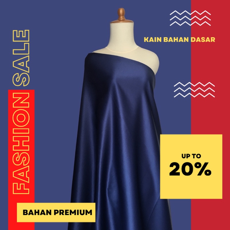 Bahan Kain Satin Velvet Premium Background Backdrop Warna Navy