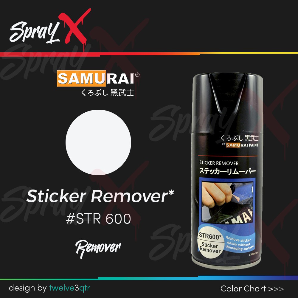 SAMURAI PAINT STICKER REMOVER STR600 / PERONTOK STIKER MOTOR #STR600 300ML - CAT KUALITAS KOMPRESOR