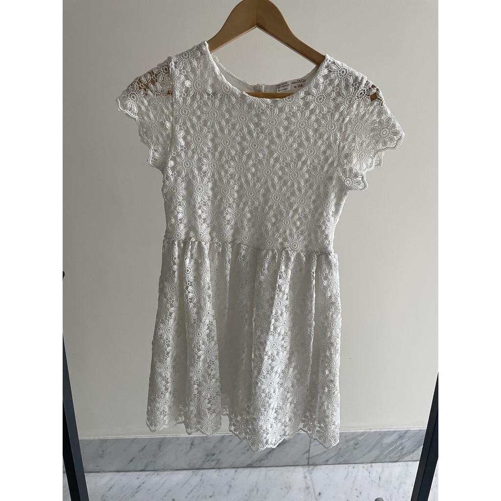 Zara Girls White Lace Dress