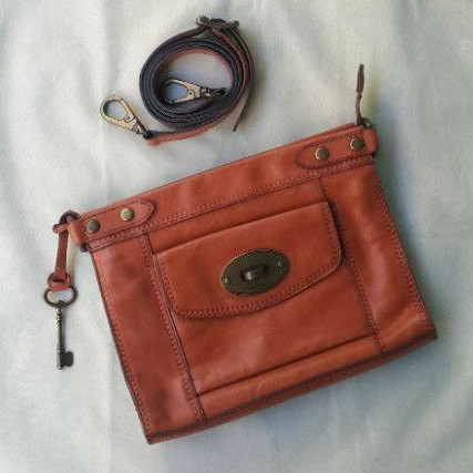 Fossil VRI vintage Bag / Tas Ori full leather Lengkap Key
