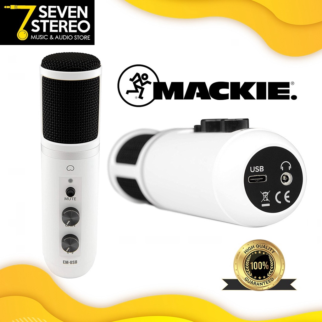 MACKIE EM-USB EM USB Condenser Microphone White Limited Edition