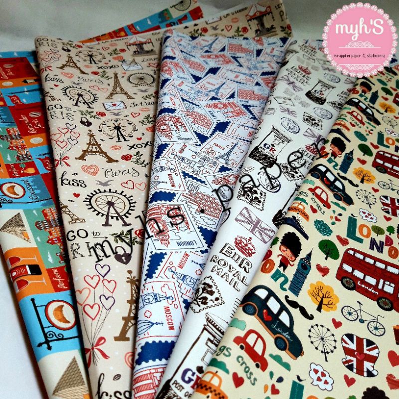  Kertas Kado  Motif Negara Sansan Wawa Shopee Indonesia