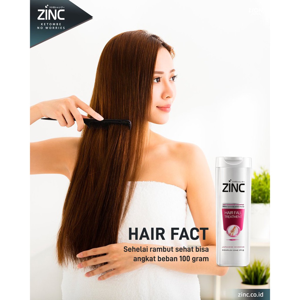 Zinc Hair Fall Treatment Shampoo Anti Rontok