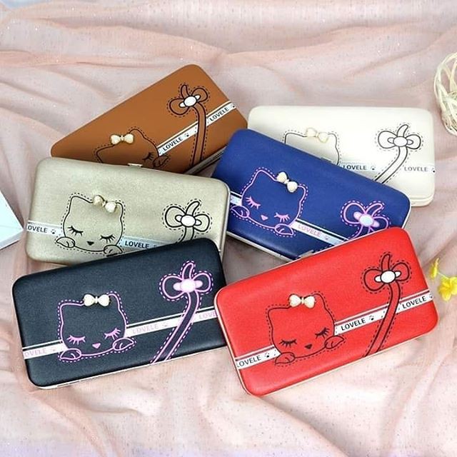 Dompet Box Variasi Bandana Tails Hello Kitty Wanita Import 1517-9