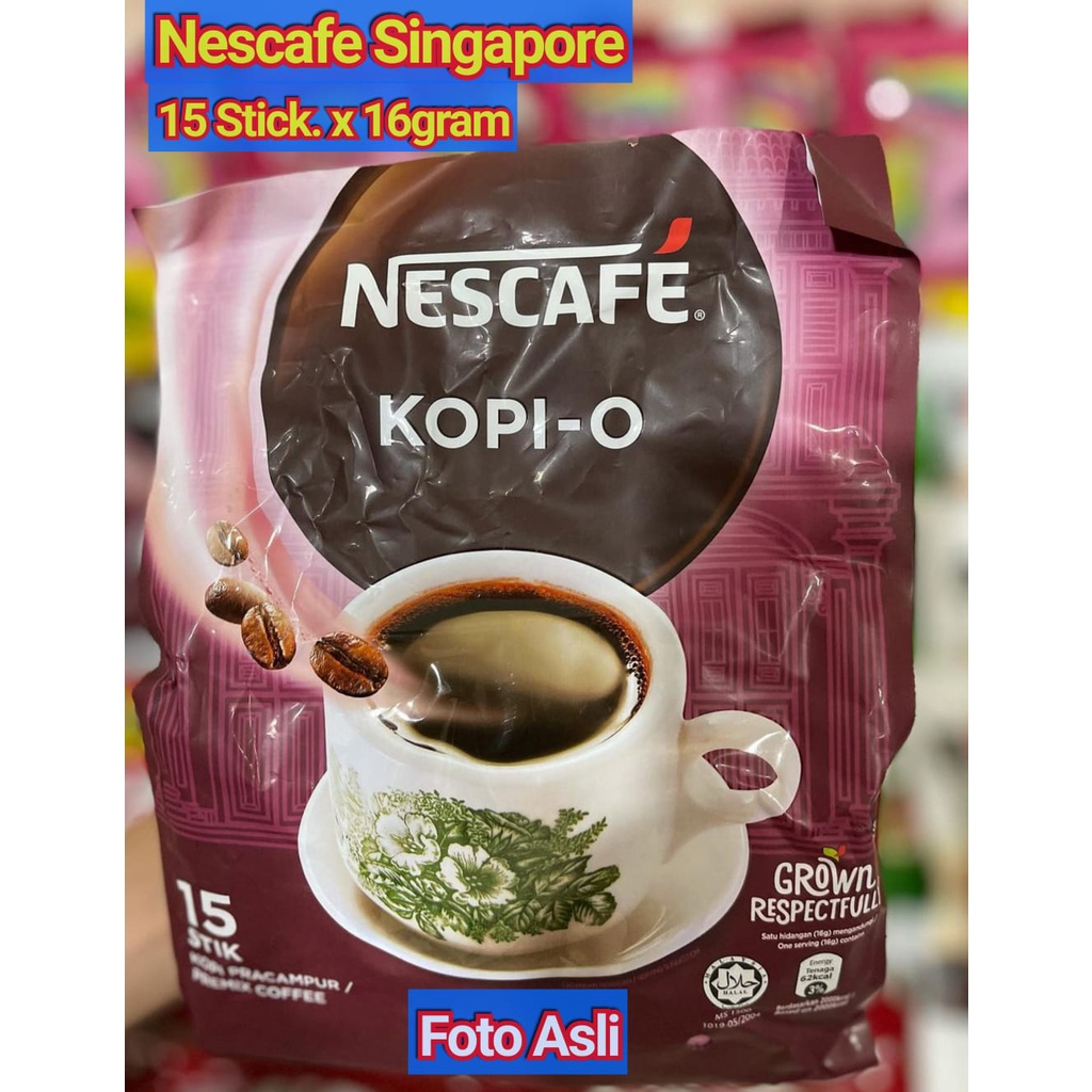 Nescafe Kopi O Singapore - 15stick x 16gram / pack