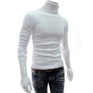  Kaos  polos leher turtleneck  kaos  pria  korea kaos  panjang 