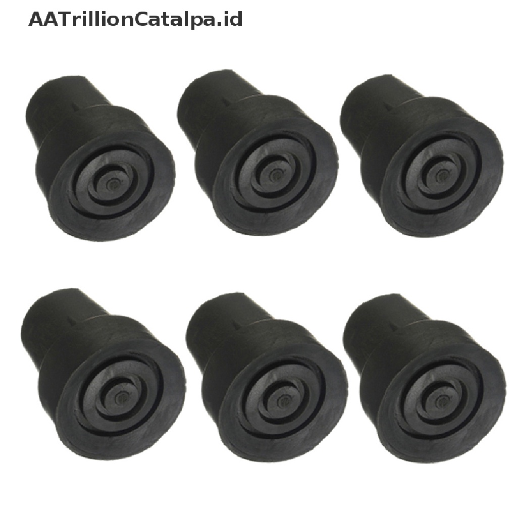 Aatrillioncatalpa 1pc Pad Ujung Tongkat Jalan Bahan Karet Heavy Duty Ukuran 19mm