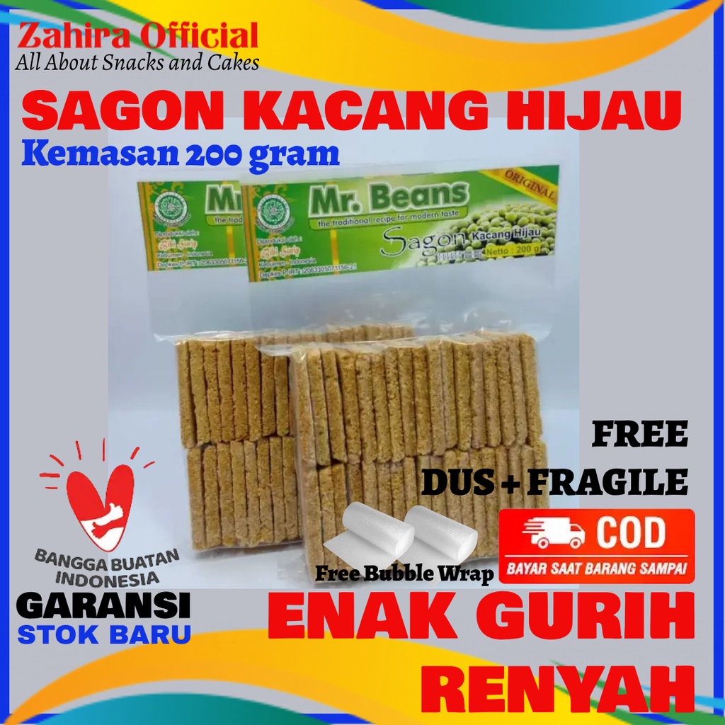 

Kue Sagon Kacang Hijau Kue Kering Lebaran Khas Kebumen 200gram