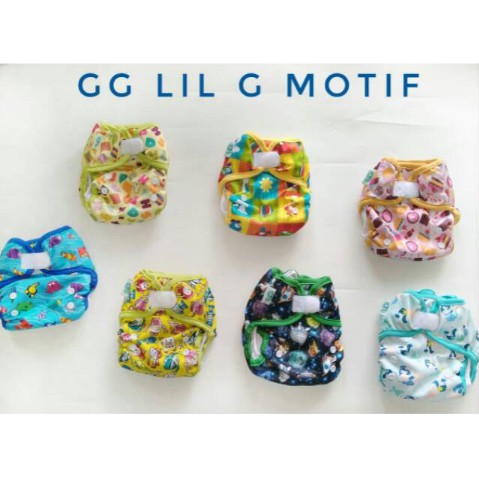 GG Popok Kain Bayi Modern Cloth Diaper Cuci Ulang Clodi LilG Newborn Motif MURAH