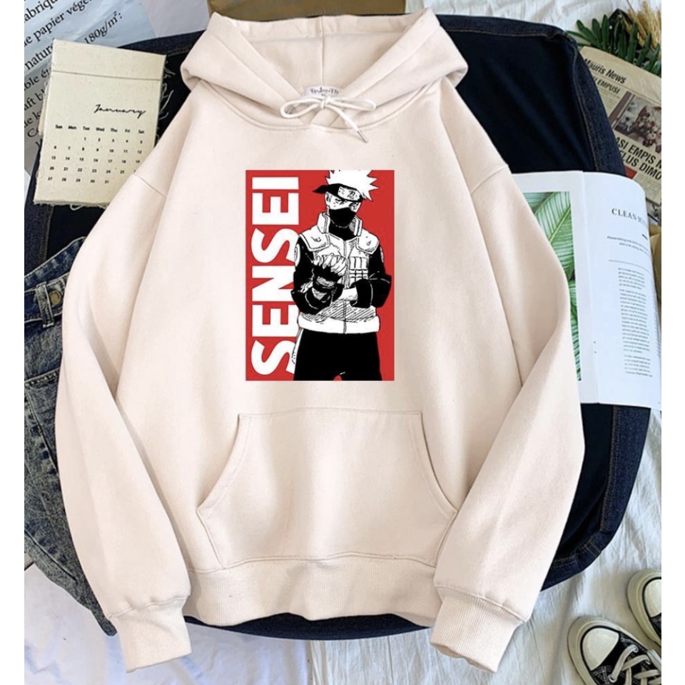 SENSEI KAKASI ANIME Jumper Hoodie II Sweater Hoodie Anime II Sweter Oblong Topi Sz M - XL ( Pria &amp; Wanita / Anak &amp; Dewasa )