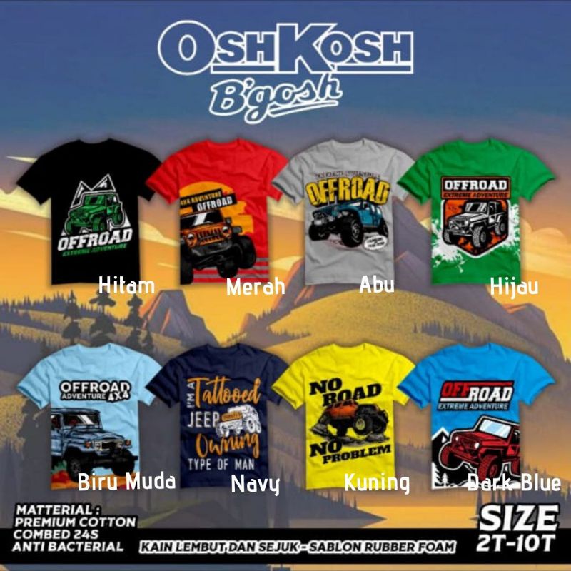 Kaos Anak Laki Laki Offroad Adventure / Oshkosh Bgosh