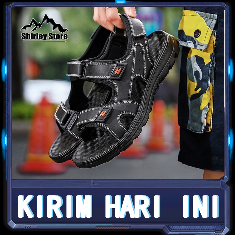 [100% IMPORT] Sandal Gunung Pria Sandal Pria Sendal Gunung Pria Sandal Santai Sandal Pria Kulit Terbaru Nyaman, Ringan, Tahan Bau Sandal Pantai Sandal Pria Olahraga Pelajar Remaja Sandal