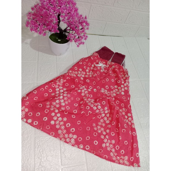 Areashop - Baju Daster/ Dress Santai Anak Batik Murah Bahan Rayon Motif dan Warna Random Usia 1-2 Ta