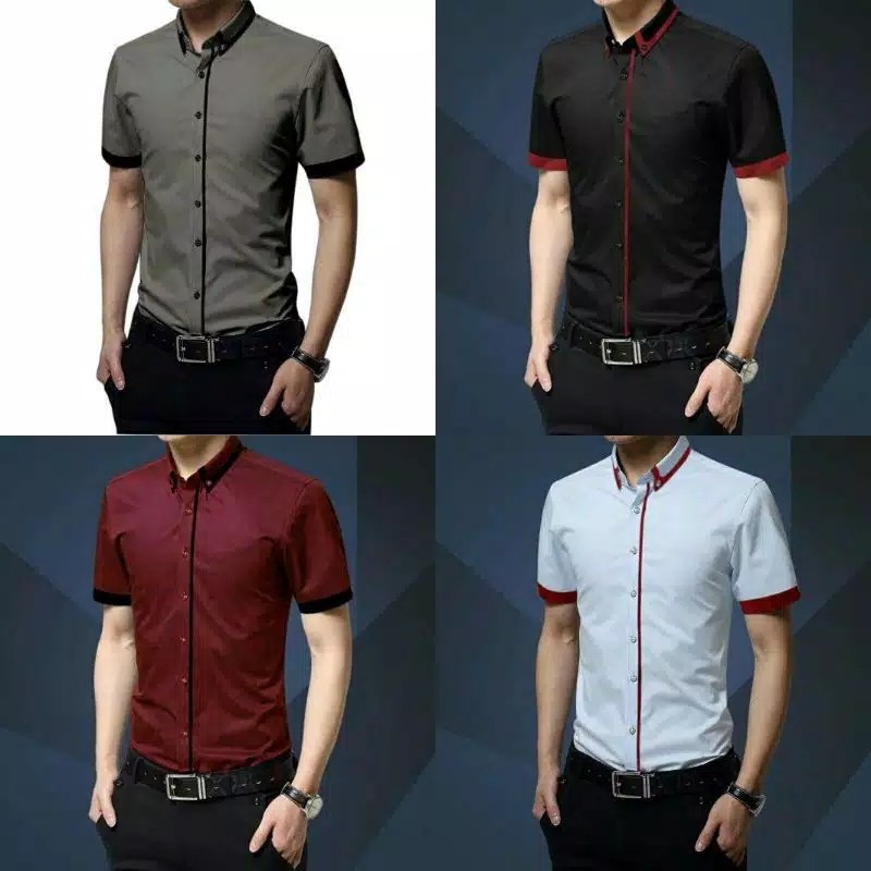 Kemeja Pria Lengan Pendek Kemeja Gandy