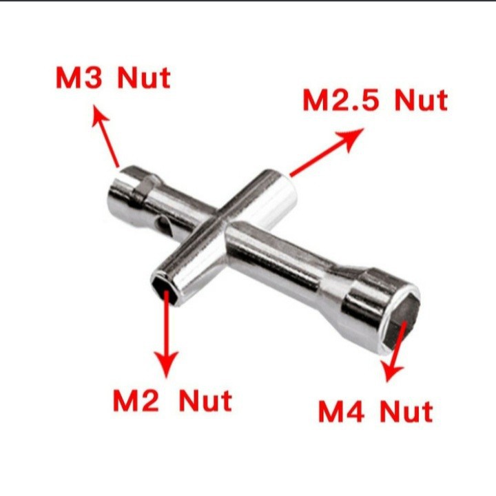 Kunci pas M2, M2.5, M3, M4 Kunci Part RC