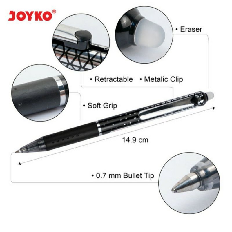 Pulpen Joyko Gel Bisa DiHapus Shokyo Eceran