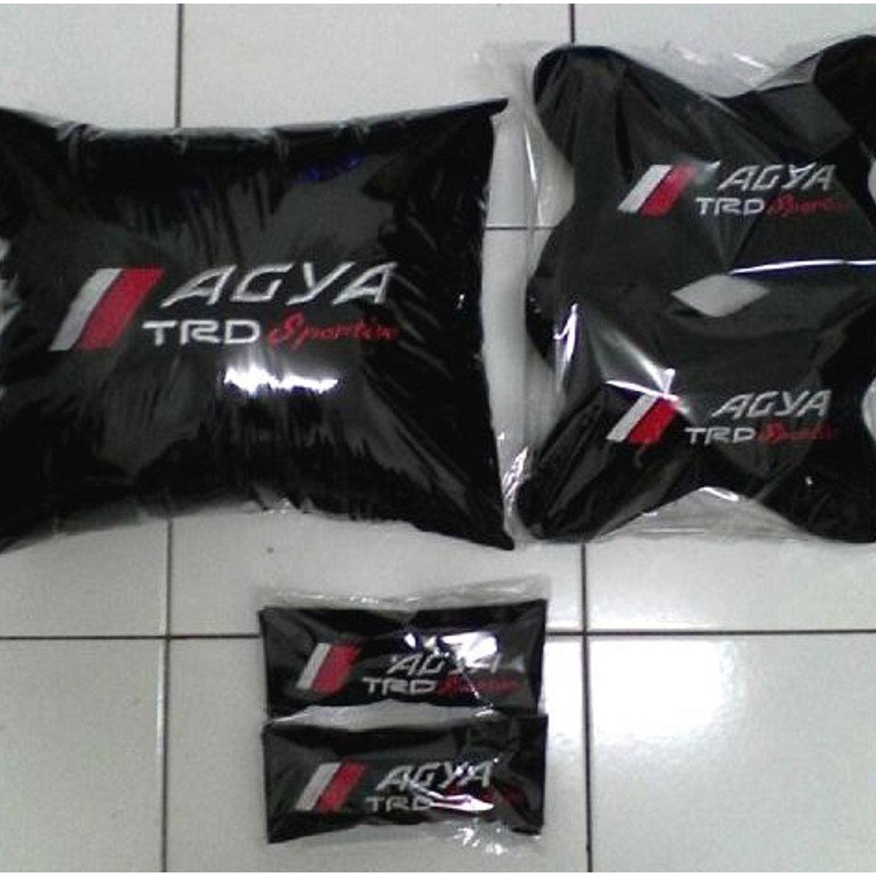 AKSESORIS CARSET PREMIUM / HEADREST CUSTOM TOYOTA AGYA TRD BANTAL MOBIL