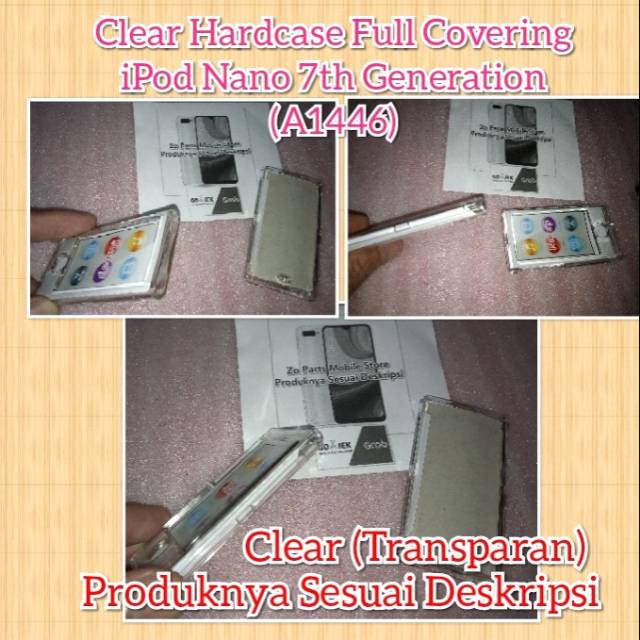 Clear Hardcase Full Covering iPod Nano Generasi 7 (A1446) iPod Nano 7th Generation (Apple)