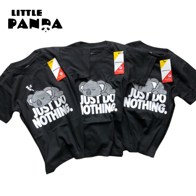 Baju Atasan Anak Unisex Motif Lazy Panda Bahan Katun Premium Untuk Anak umur 1-8 Tahun Standar Distro