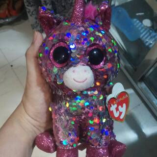 Boneka unicorn flip sequins ty original boneka sequin Boneka unicorn flip sequins ty original boneka sequin