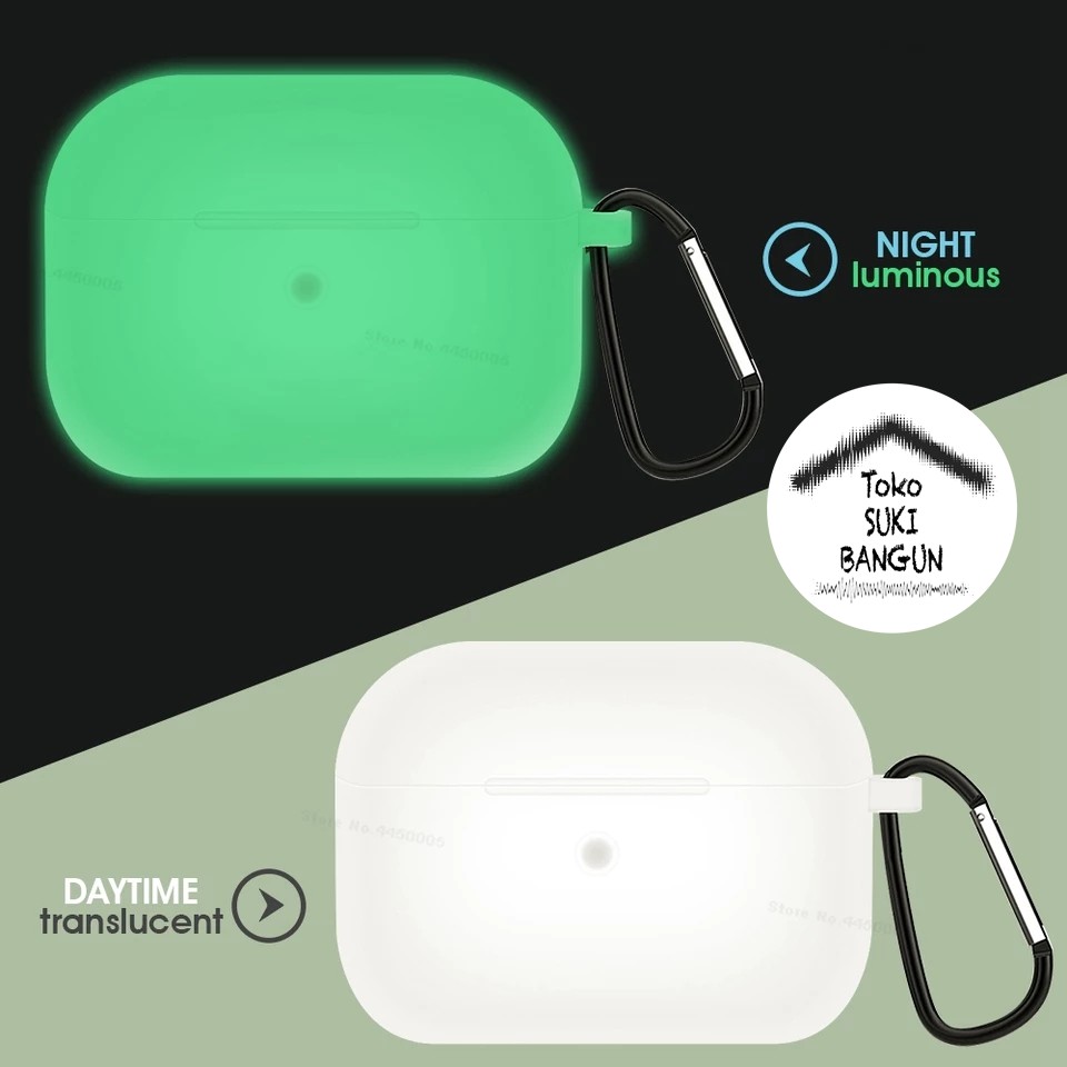 Airpods Pro Case Rubber Soft Silicone GLOW IN THE DARK Pouch Protector