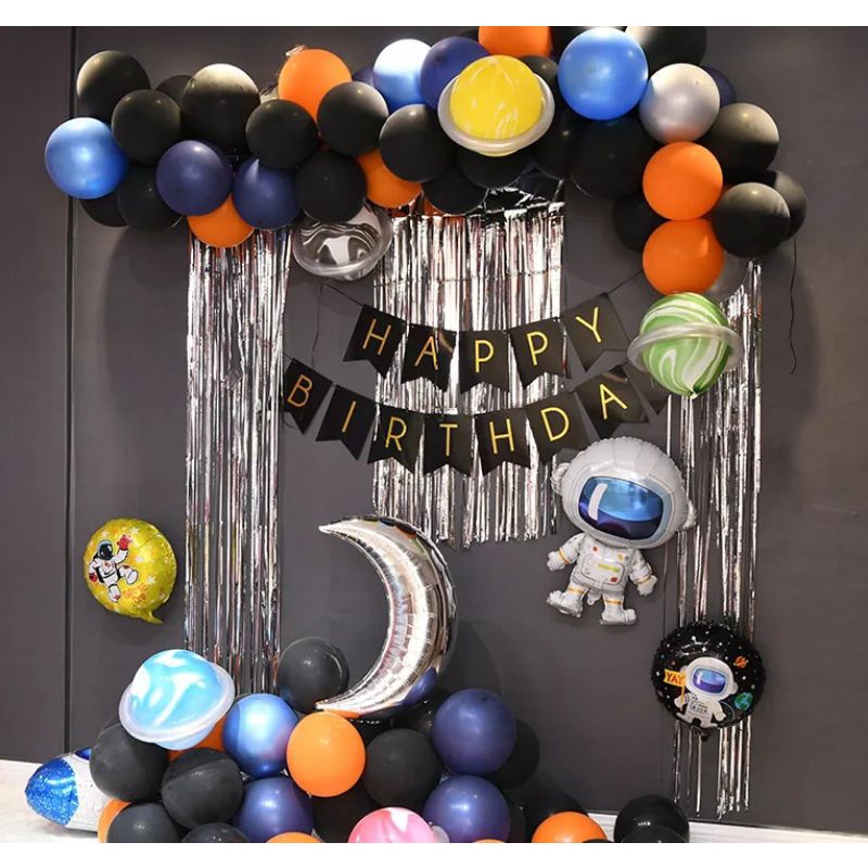 dekorasi ulang tahun anak tema astronot all in