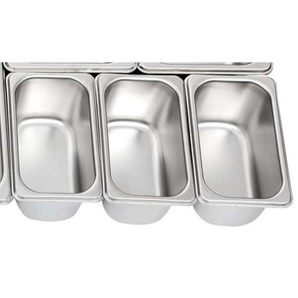 Food pan prasmanan Stainless ukuran 1/9 tinggi 10CM / Wadah Stainless