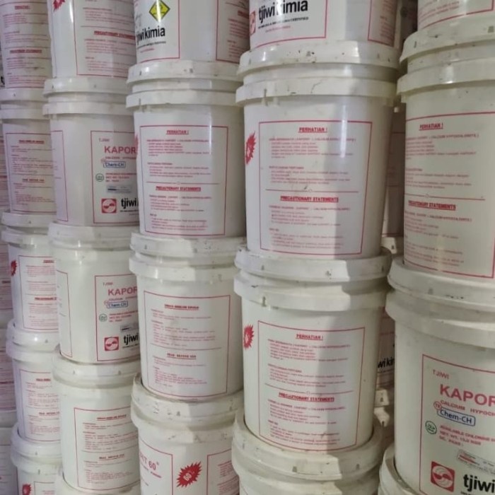 Kaporit Powder 60% @15Kg Per Pail Tjiwi Kimia or maryland 15kg 15 kg