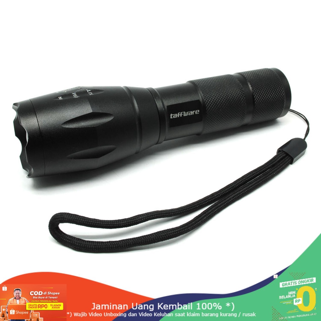 (BISA COD) RVOSTR LED Senter LED Cree XM-L T6 2000 Lumens - E17