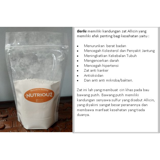 

Garlic Powder / Bawang Putih Bubuk - 100 Gram