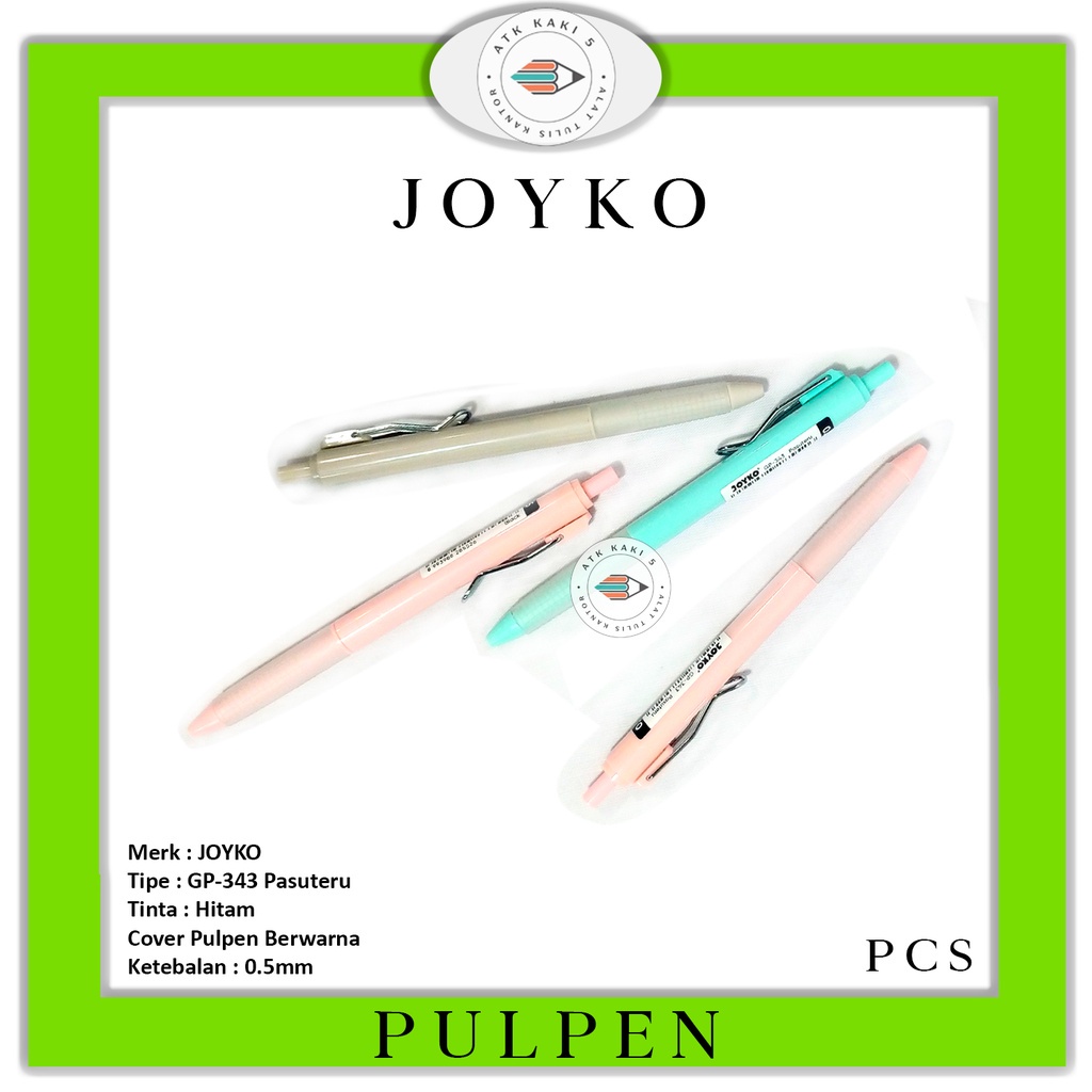 

JOYKO - Pena Gel GP 343 Pasuteru Tinta Hitam - Pcs